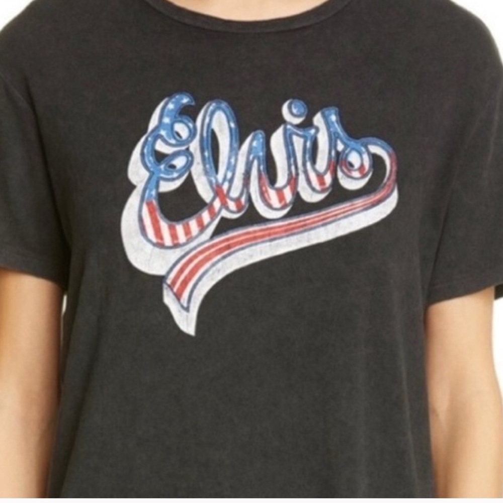R13 Dark Gray Elvis Graphic Tee M 8 10 12